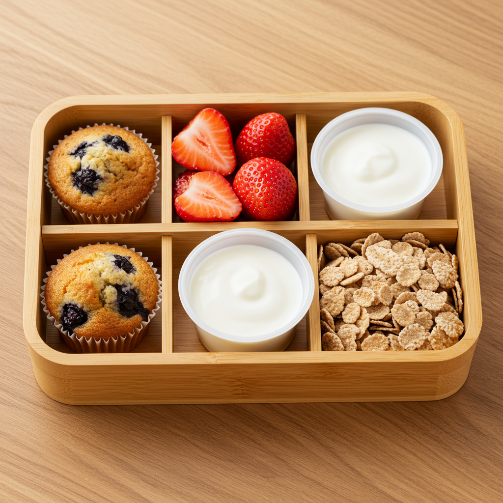 1. Classic “Milk & Cereal” Breakfast Box