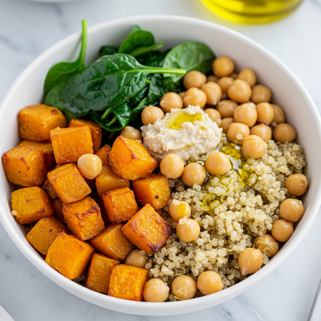 1. Roasted Butternut Squash & Quinoa Bowl