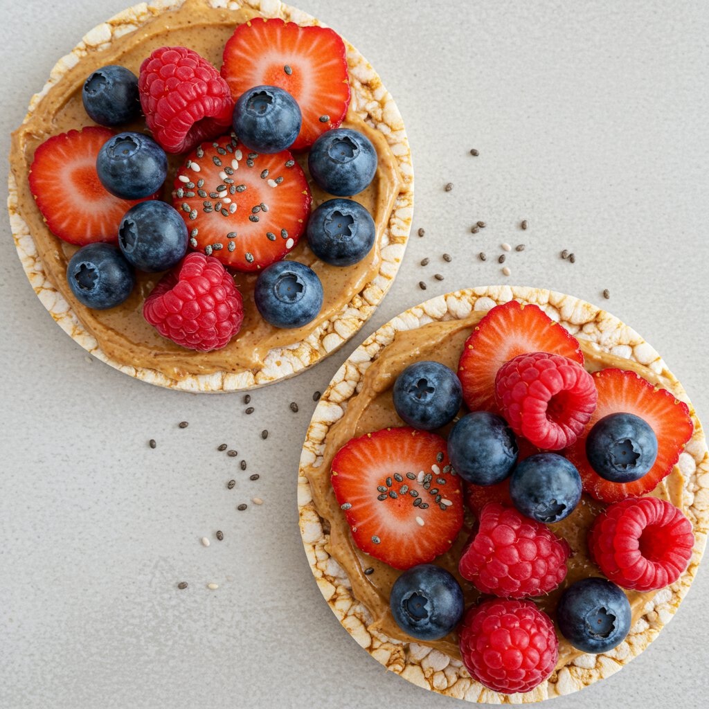 3. Almond Butter, Berries & Chia Seeds