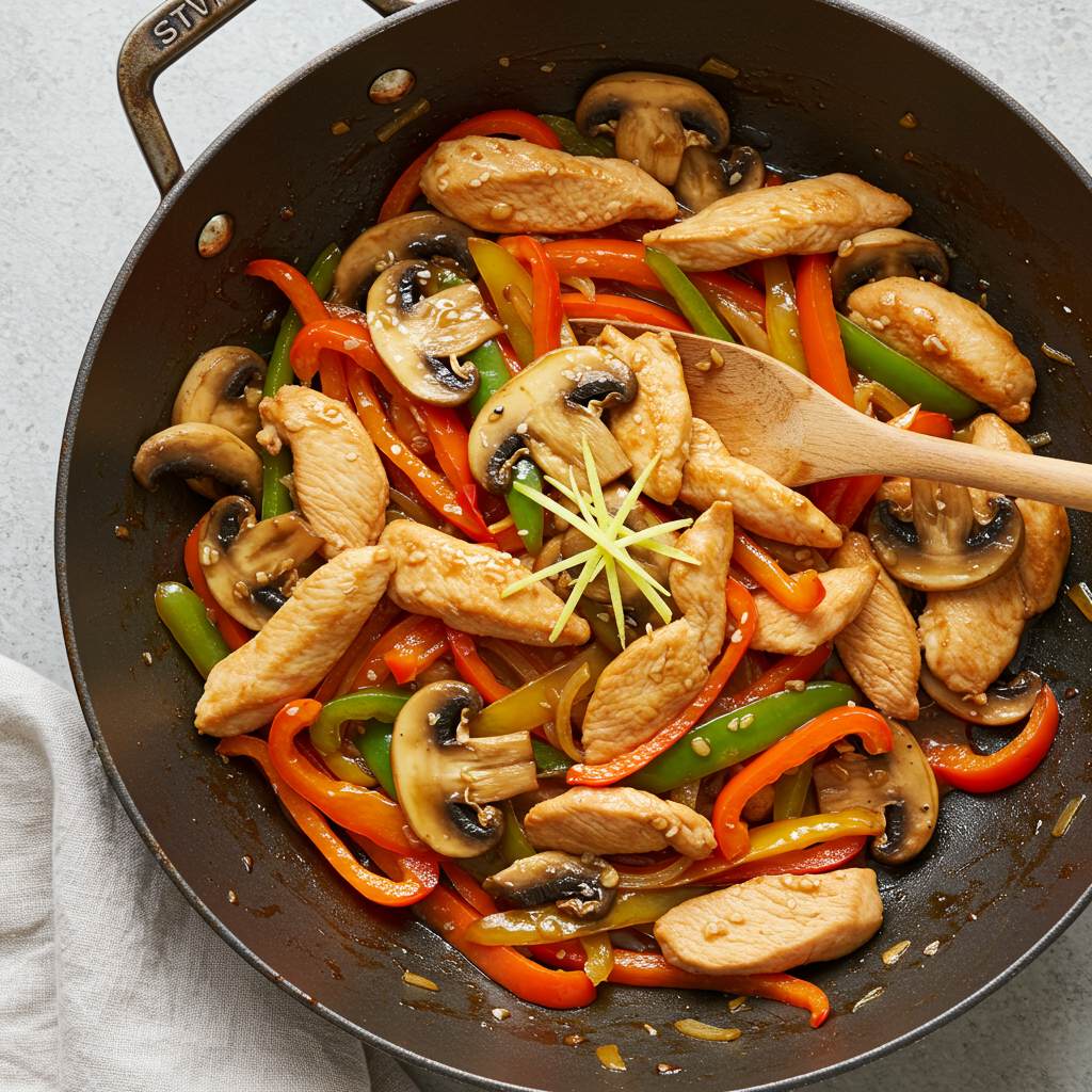 3. Mushroom & Chicken Stir-Fry