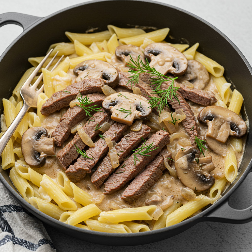 4. Beef & Mushroom Stroganoff (Healthy Version)