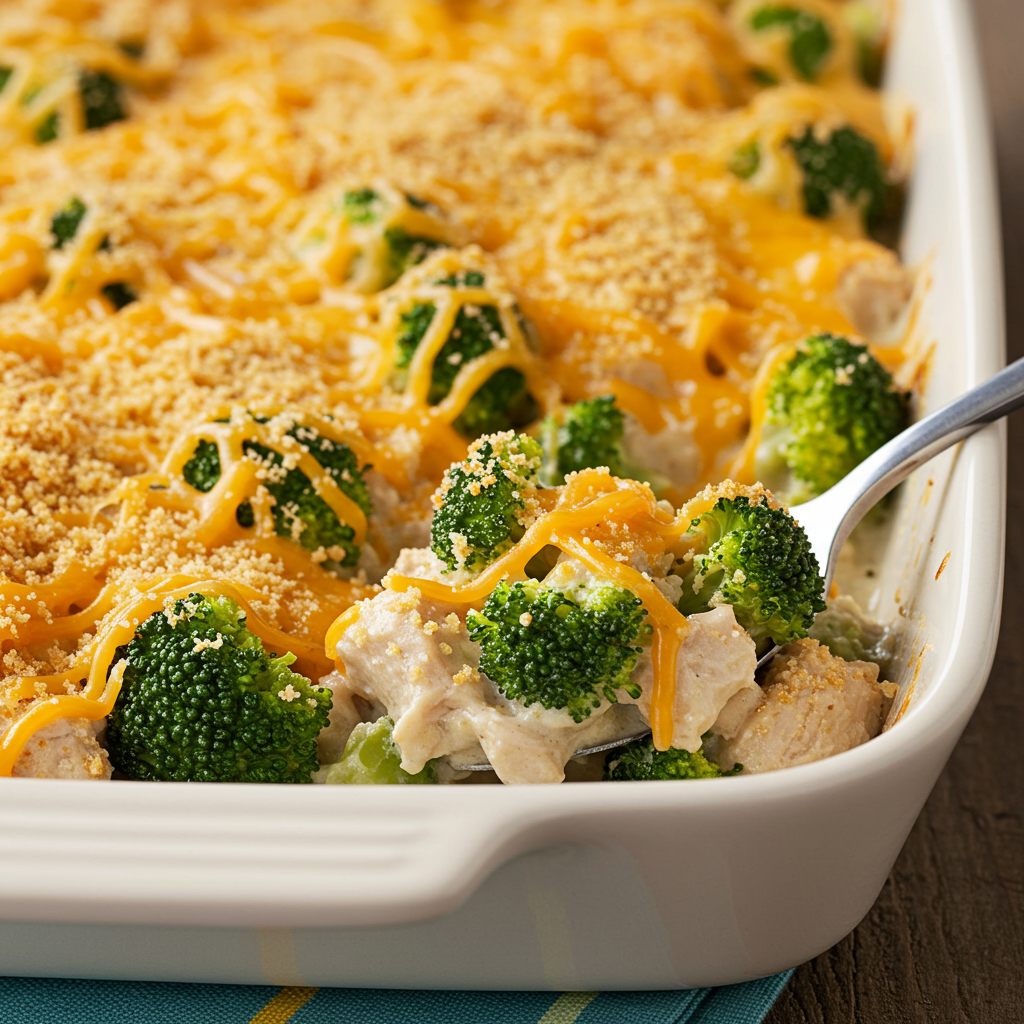 6. Broccoli Cheddar Chicken Casserole