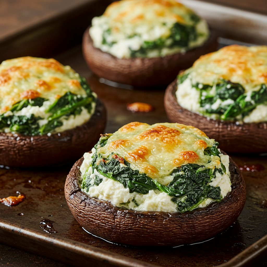 7. Mushroom & Spinach Stuffed Portobellos