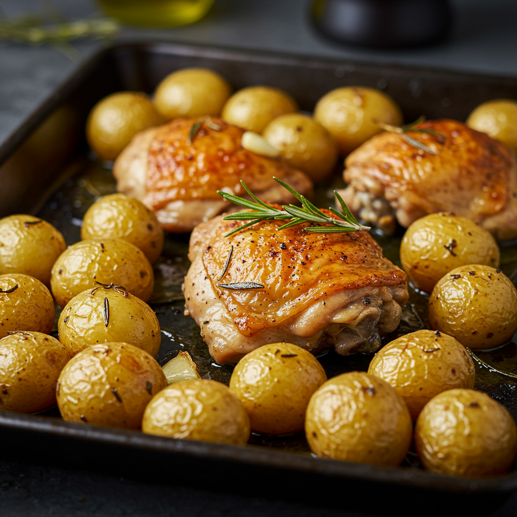 7. One-Pan Garlic Herb Chicken & Potatoes