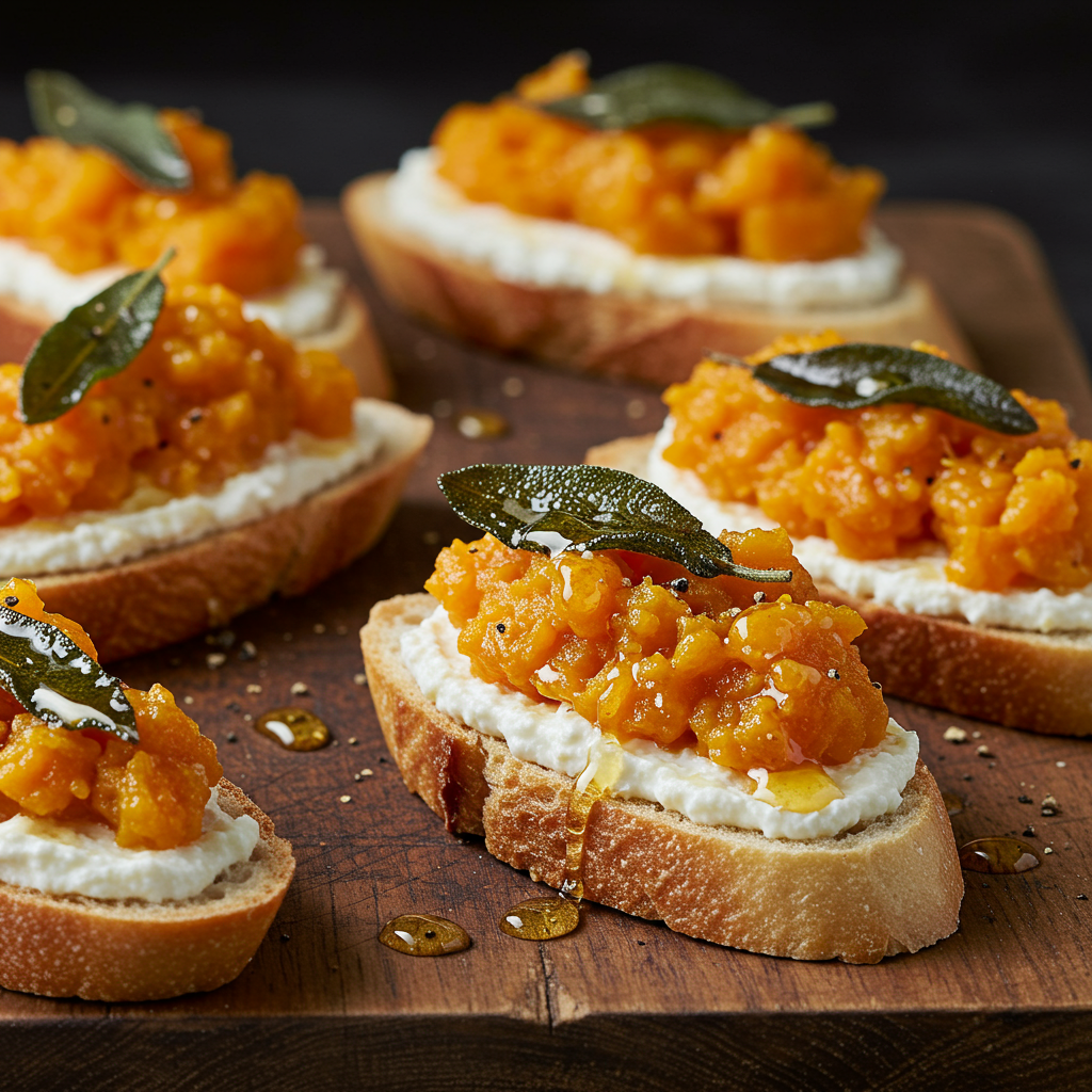 8. Butternut Squash & Sage Crostini