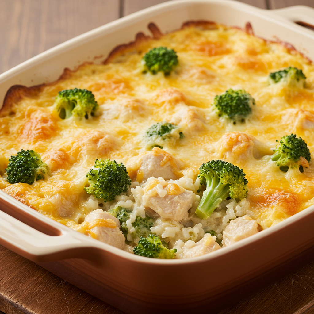 9. Cheesy Chicken & Broccoli Rice Casserole