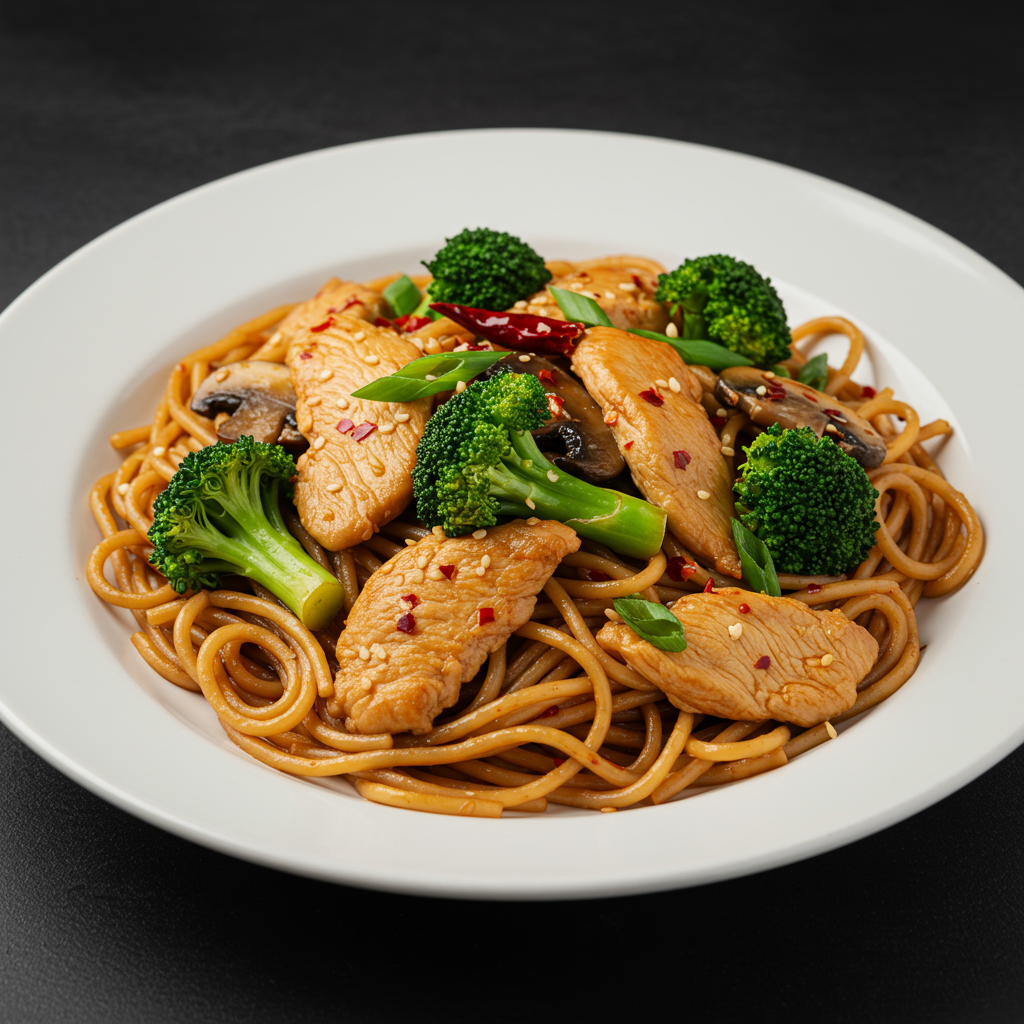 10. Szechuan Chicken Noodles (Spicy & Bold!)