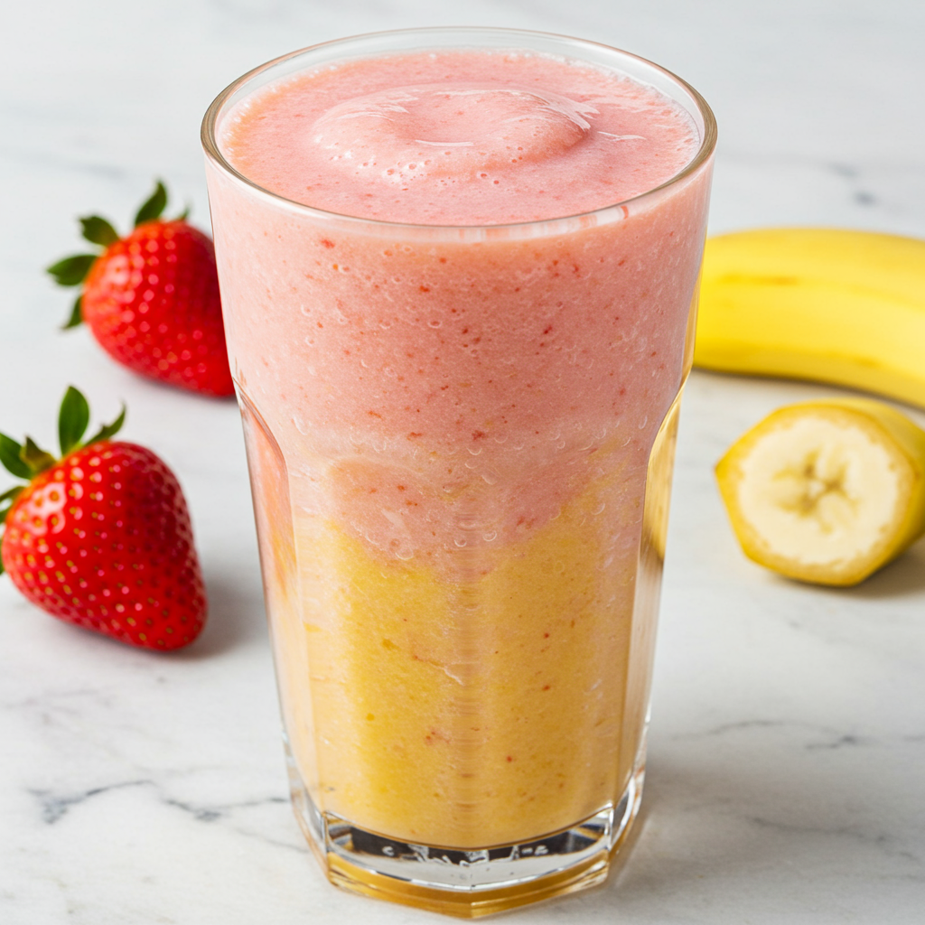 15. Strawberry & Banana Smoothie with Yogurt