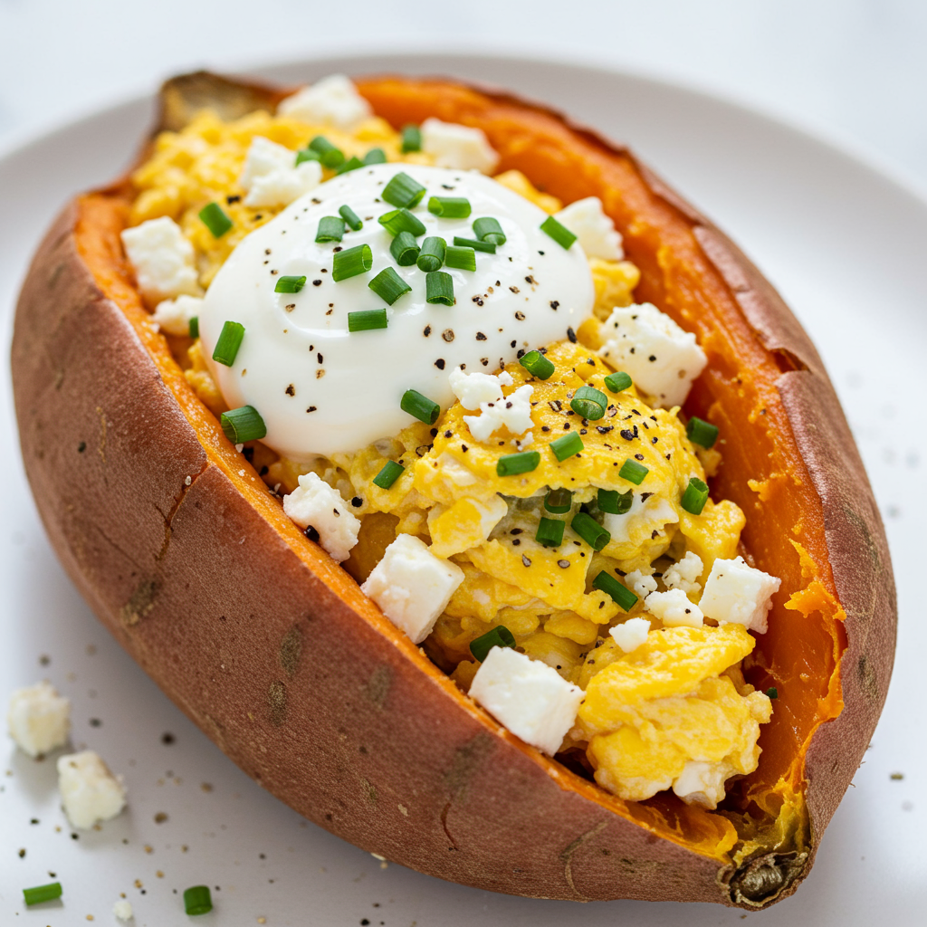 16. Breakfast Stuffed Sweet Potato