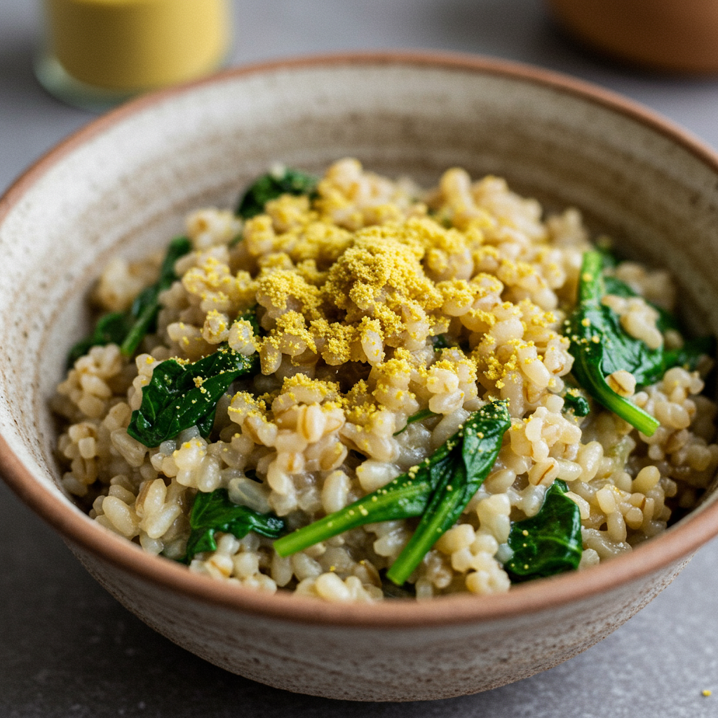 19. Freekeh Risotto with Spring Greens