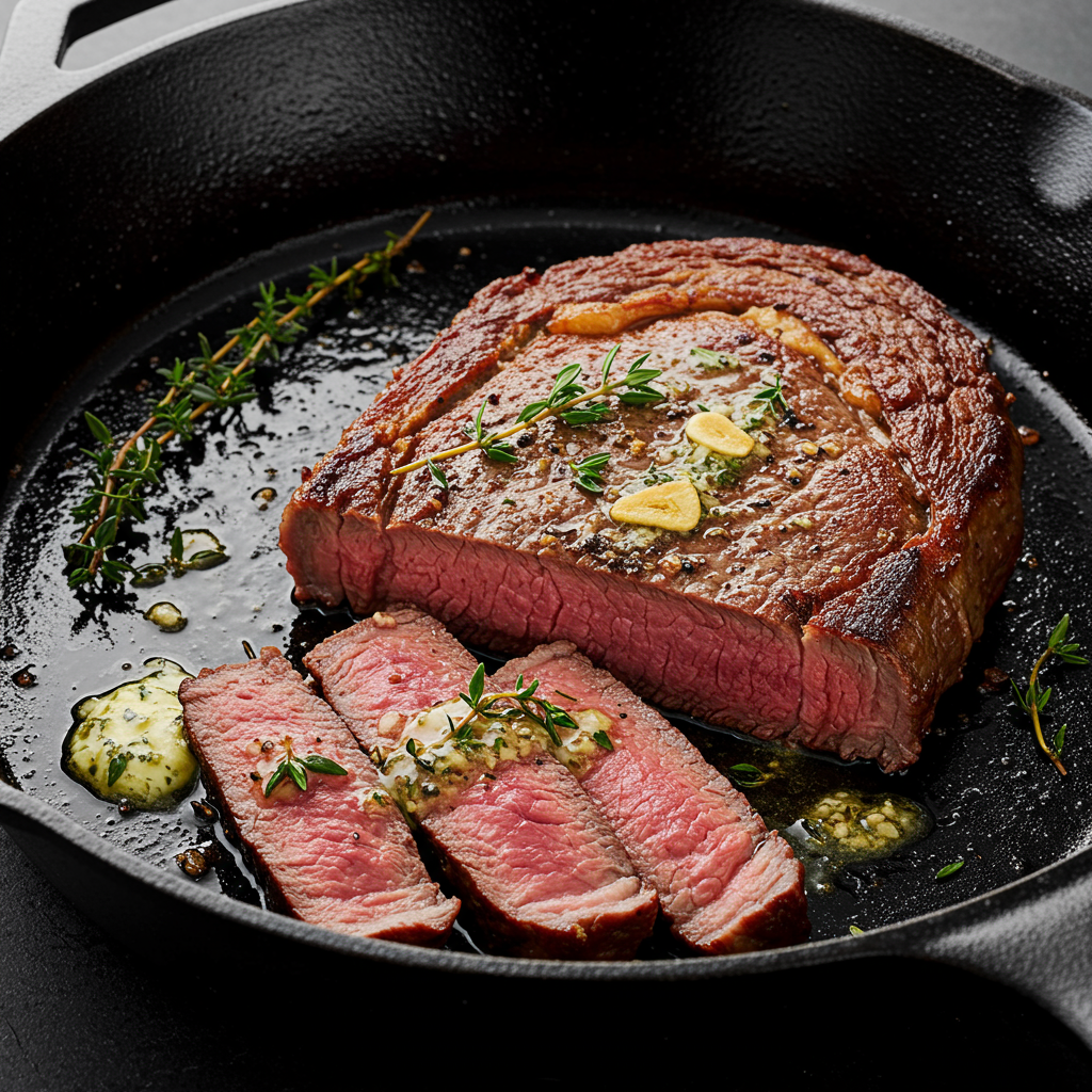 1. Classic Garlic Butter Steak