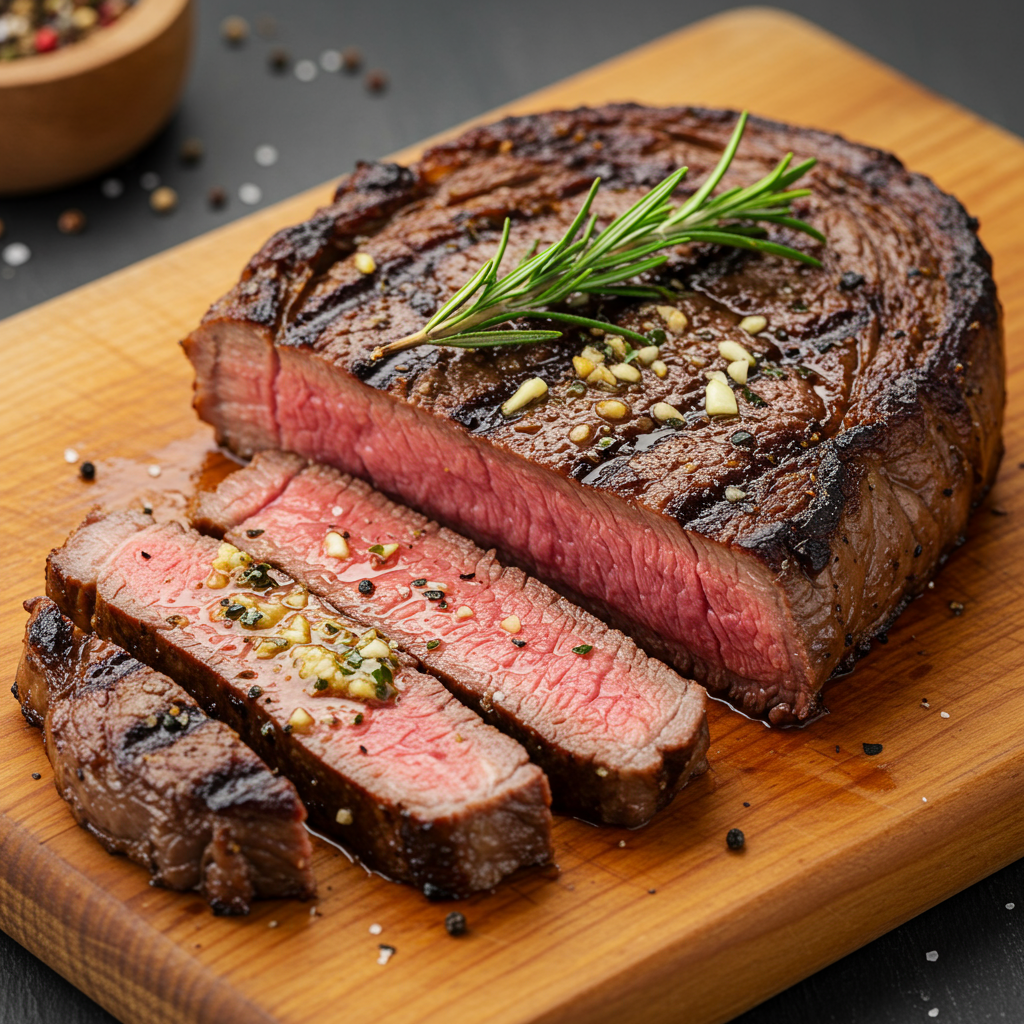 1. Classic Garlic Herb Ribeye