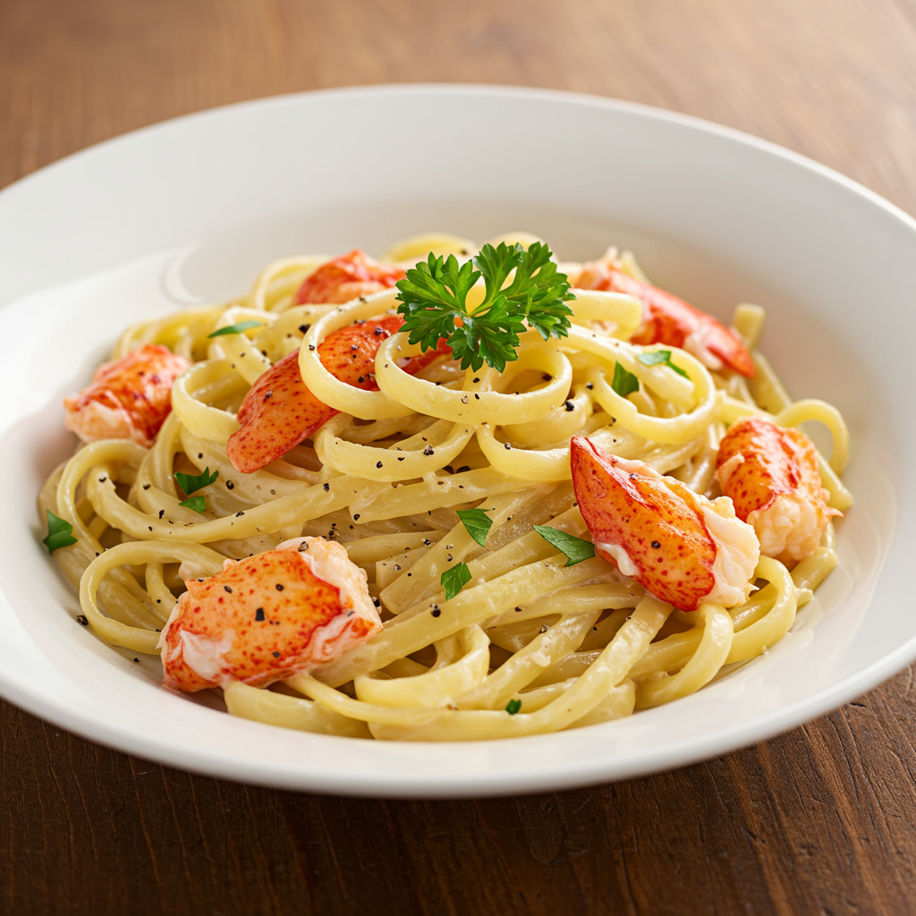 2. Creamy Lobster Fettuccine Alfredo