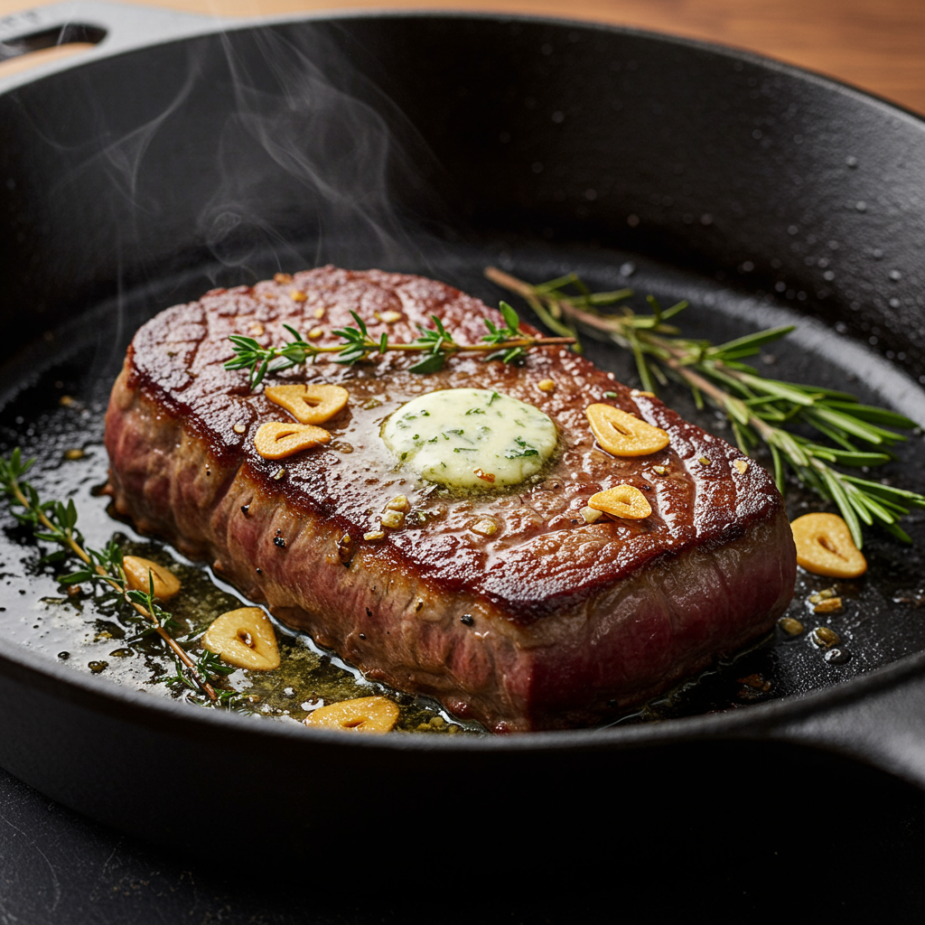 2. Garlic Butter Herb Cube Steak