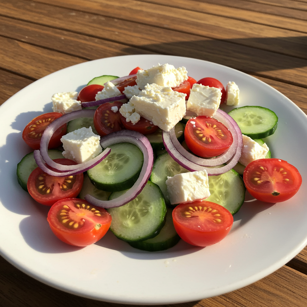 2. Refreshing Cucumber & Tomato Salad