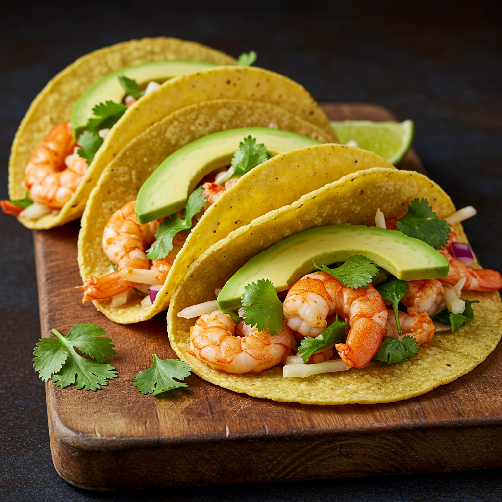 4. Langostino Tacos with Cilantro Lime Slaw