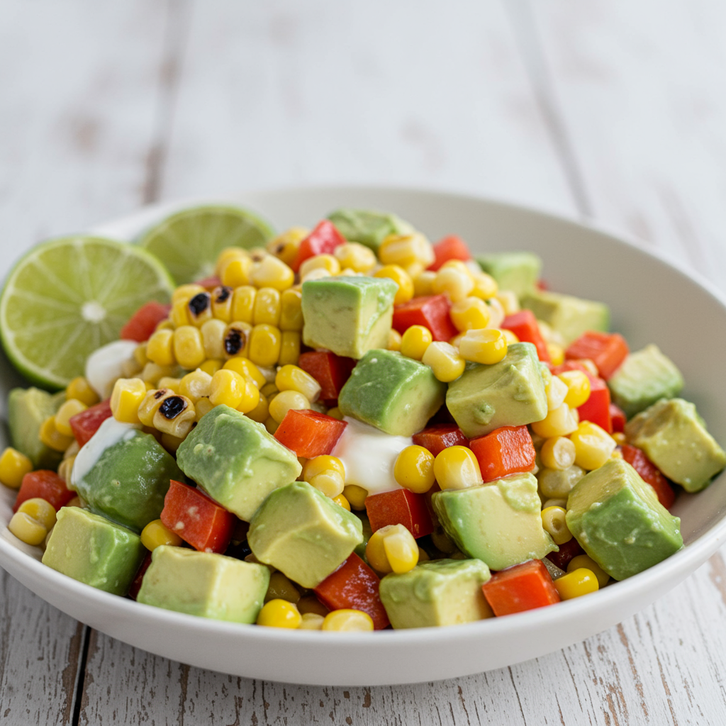 5. Creamy Avocado & Corn Salad