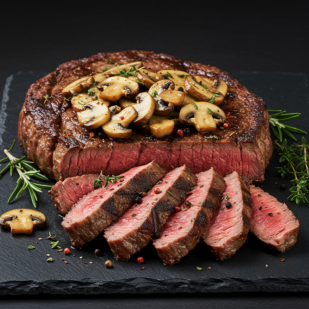 6. Cast Iron Ribeye with Sautéed Mushrooms