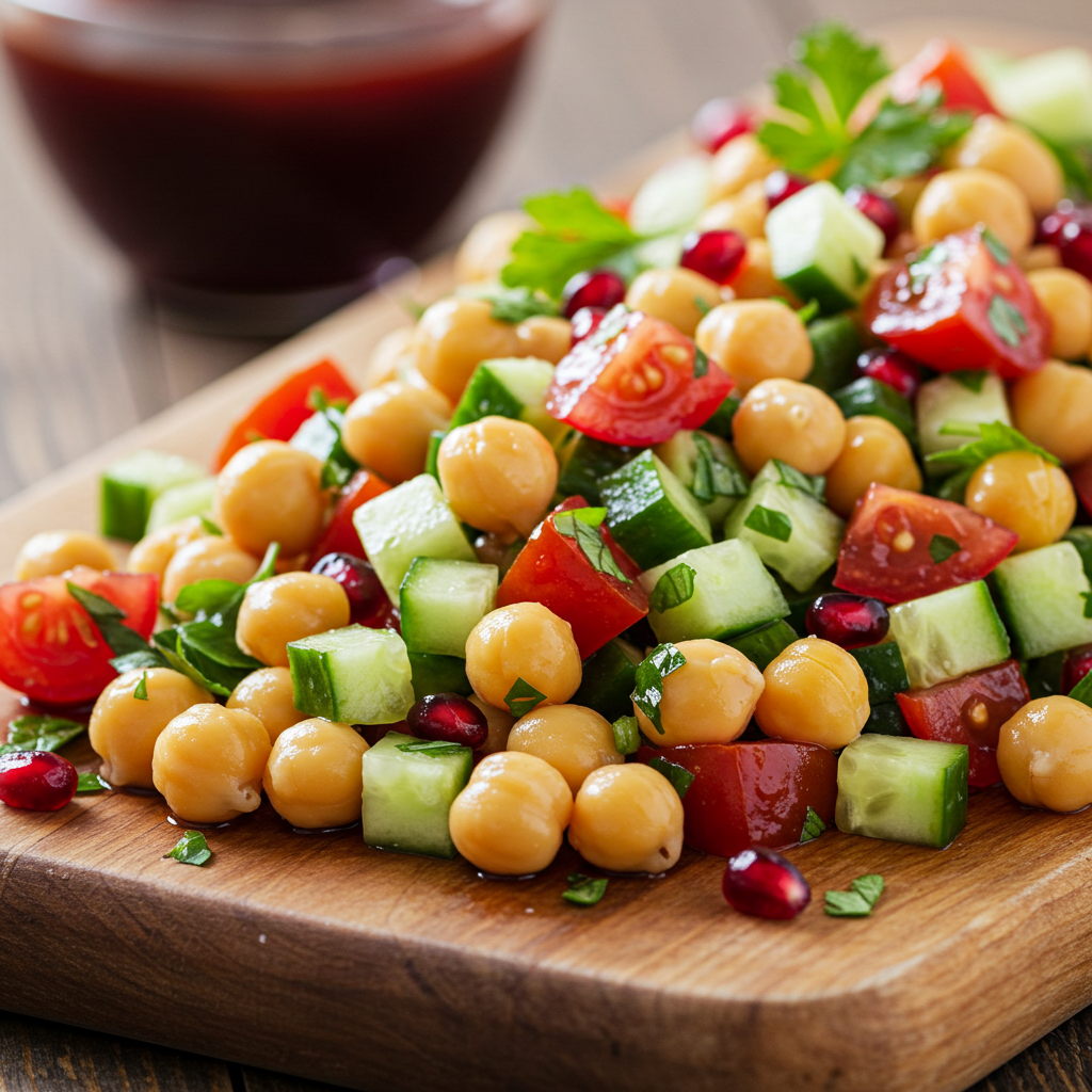 6. Chopped Chickpea Salad with Pomegranate Molasses Vinaigrette