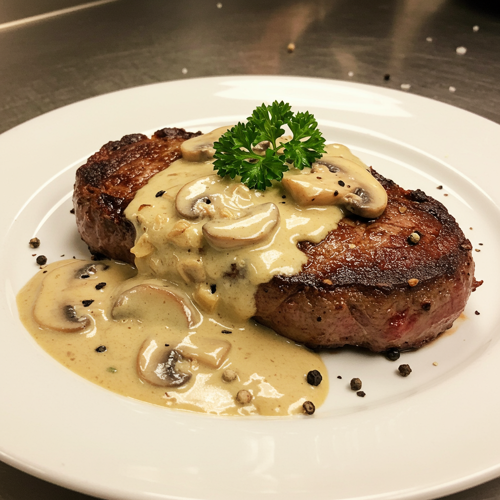 7. Garlic Mushroom Steak