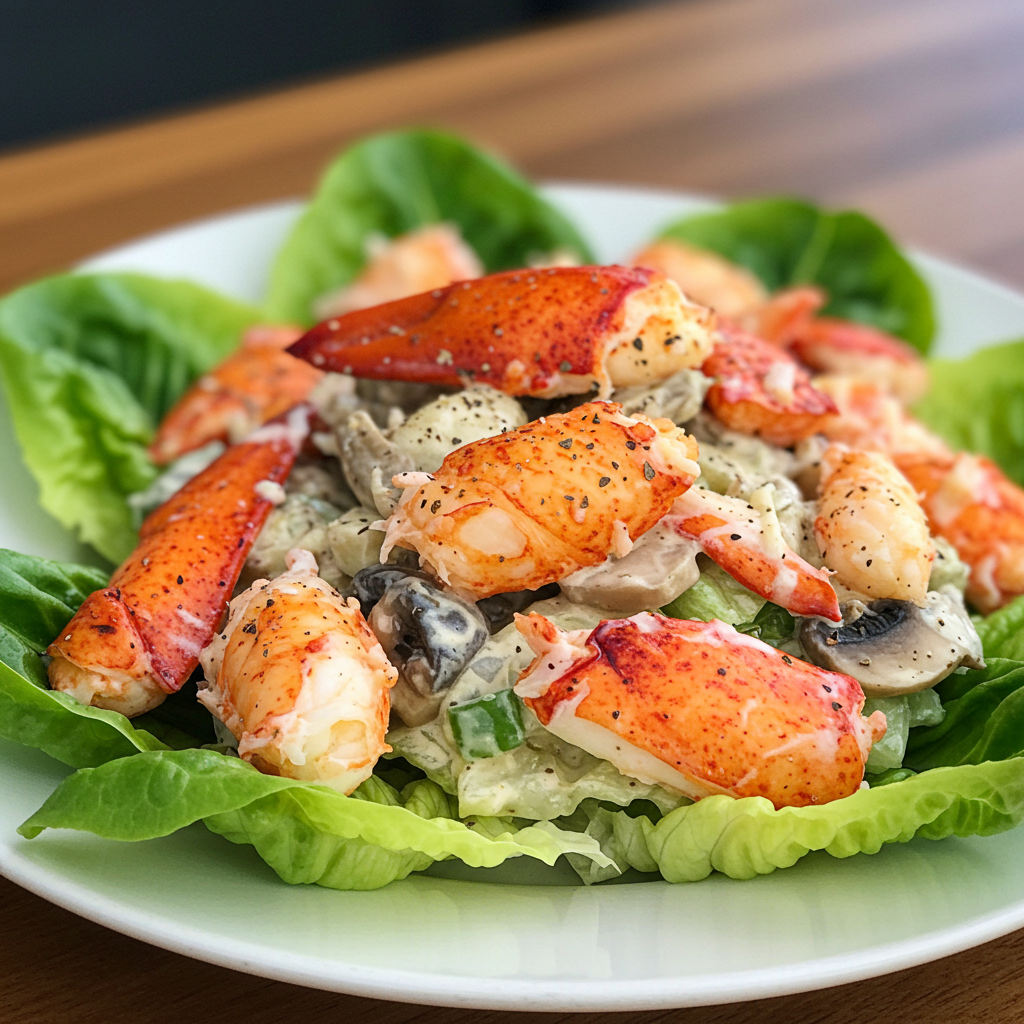 7. Old Bay Lionâs Mane Lobster Salad