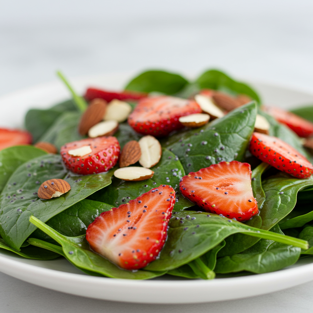 7. Spinach & Strawberry Salad with Poppy Seed Dressing