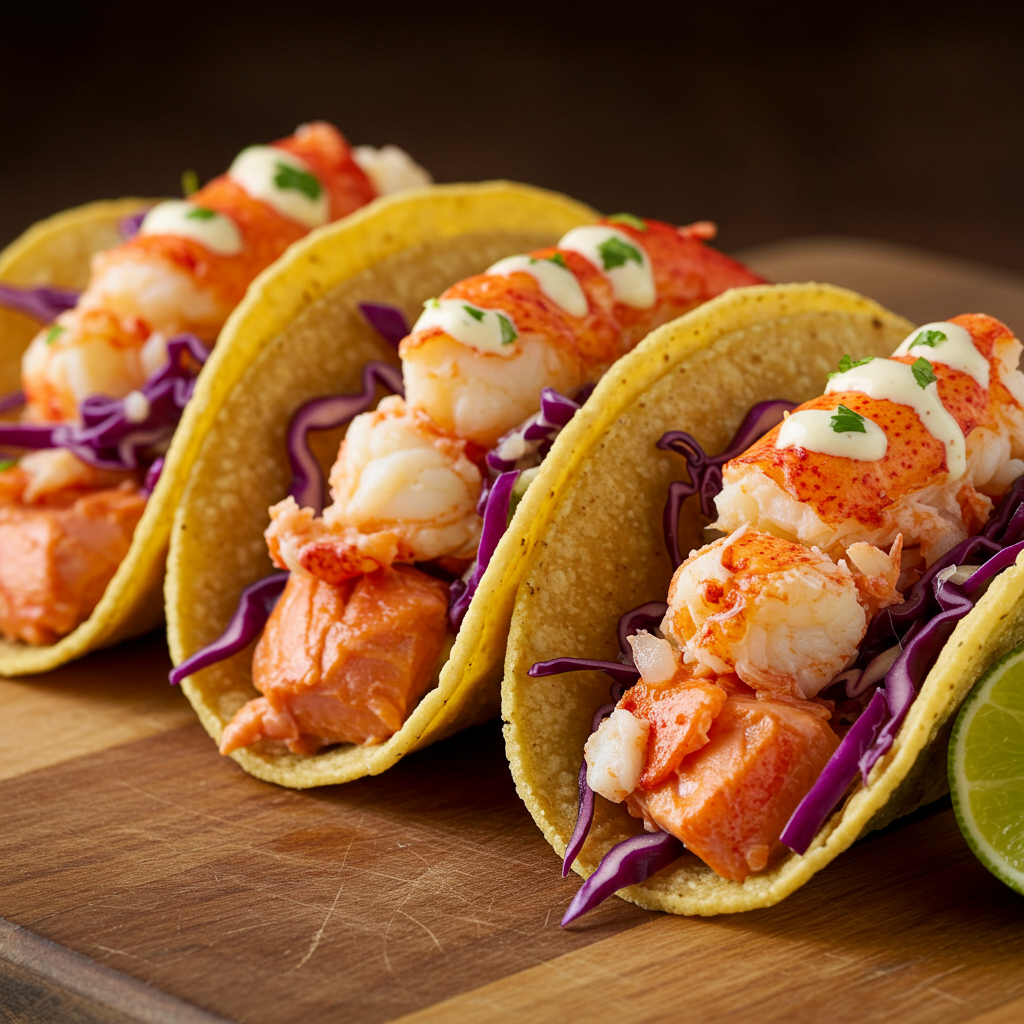 8. Lobster and Salmon Tacos