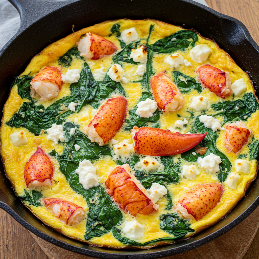 8. Spinach Feta Lobster Frittata (Skinnytaste Inspired)