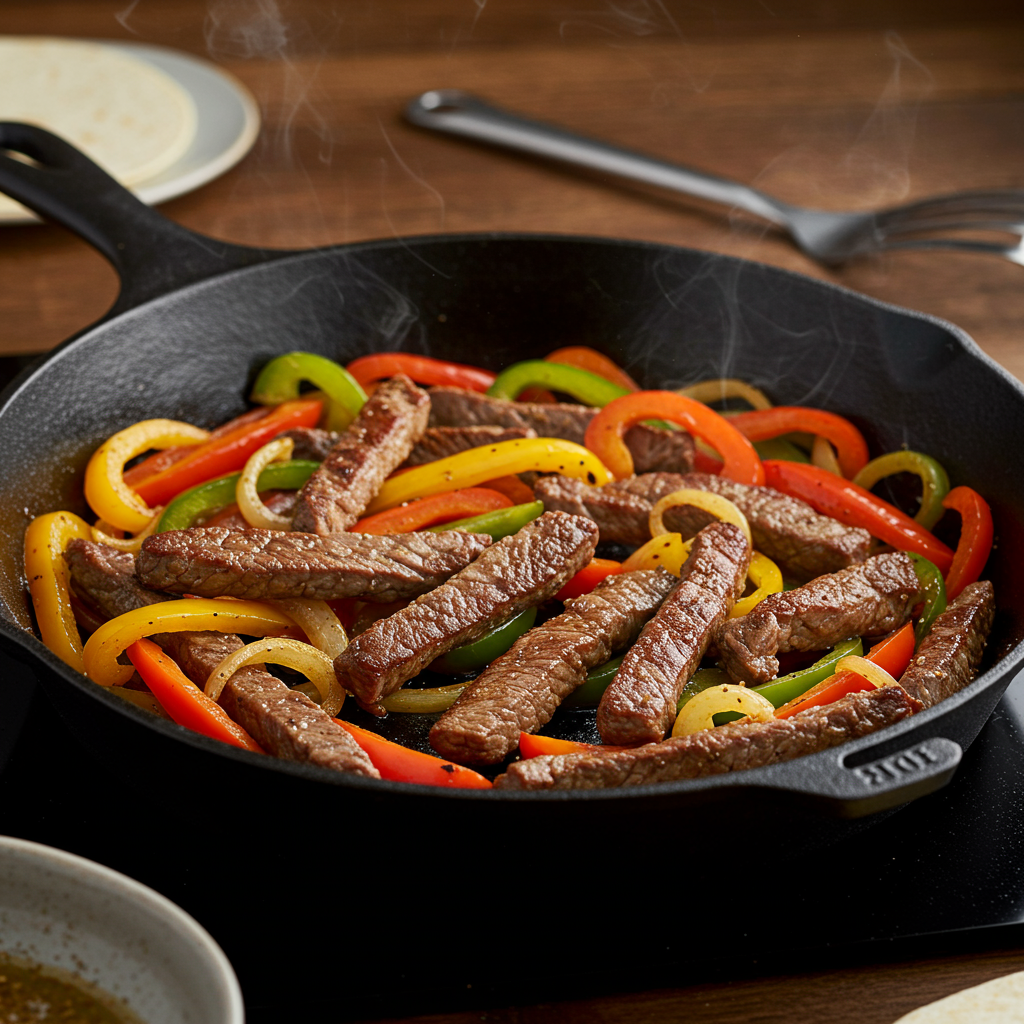 9. Tex-Mex Cube Steak Fajitas