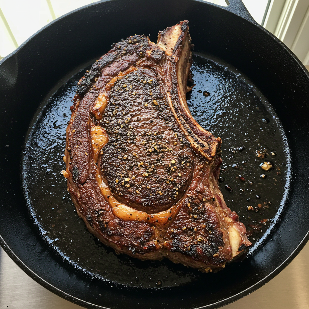 11. Garlic Pepper Crusted Steak
