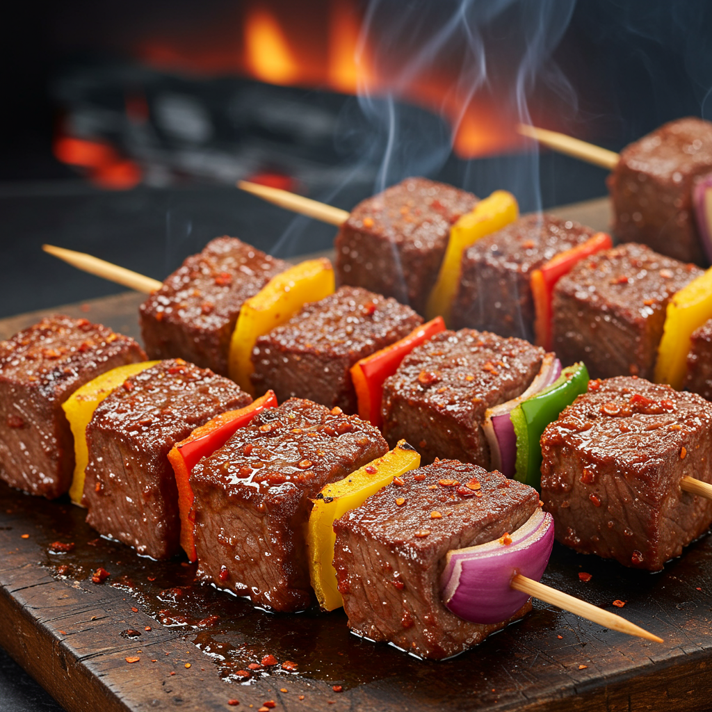 12. Cajun Spiced Beef Kebabs