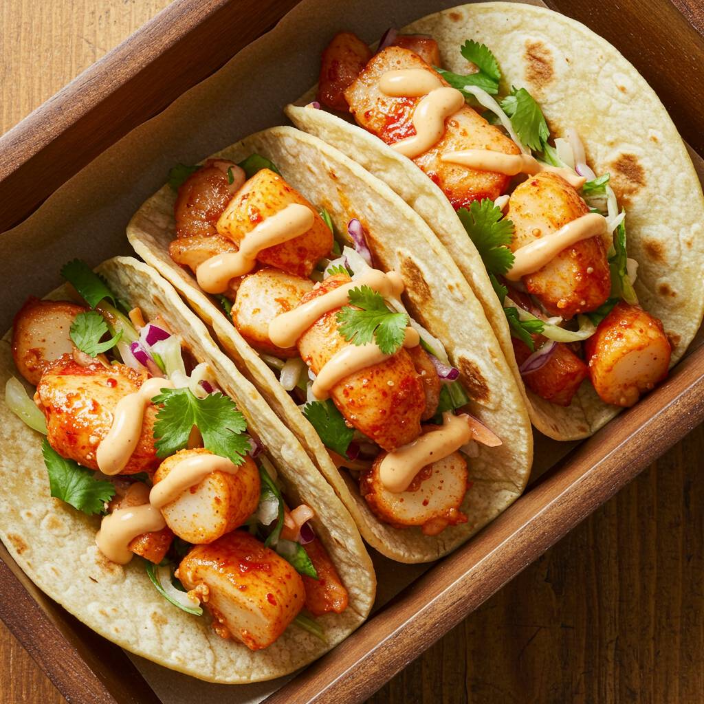 13. Spicy Vegan âLobsterâ Tacos