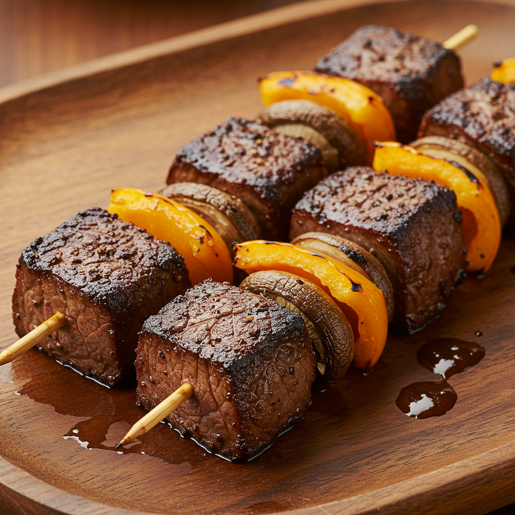 15: Coffee-Rubbed Steak Kebabs