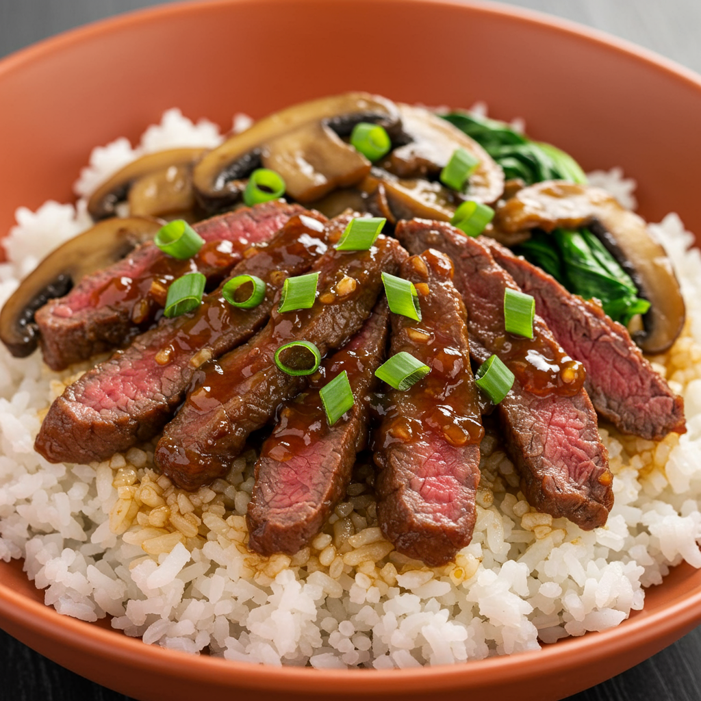17. Beef and Mushroom Rice Bowl