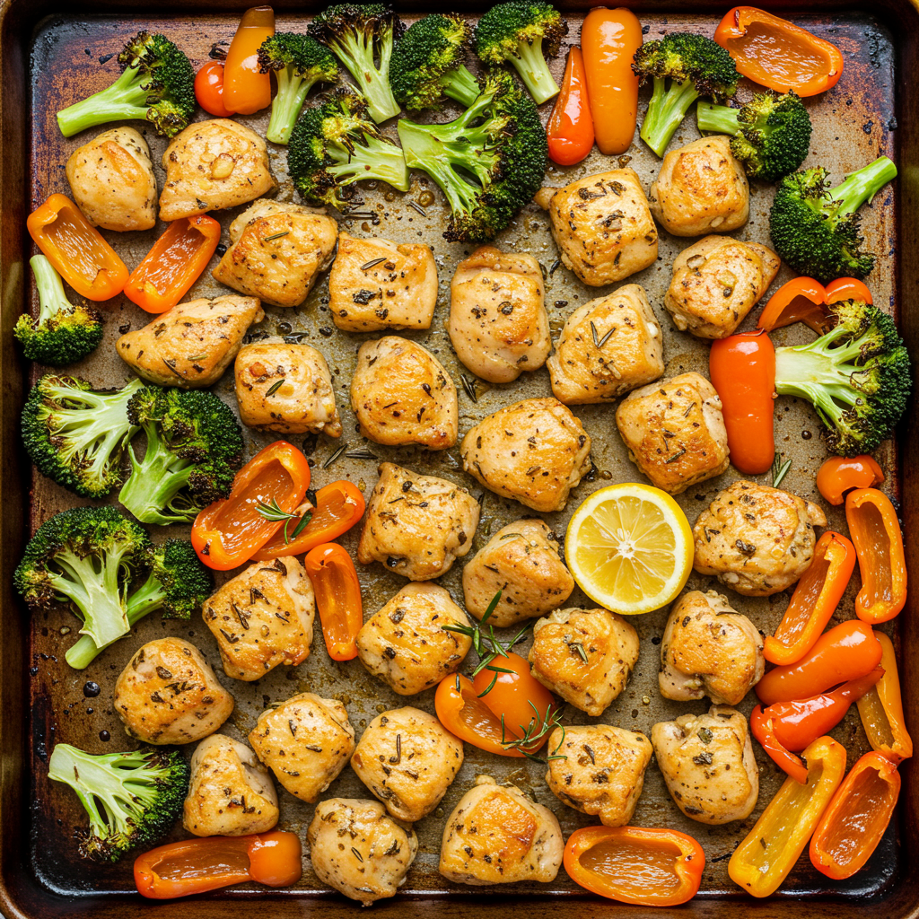 24. Sheet Pan Lemon Herb Chicken and Veggies